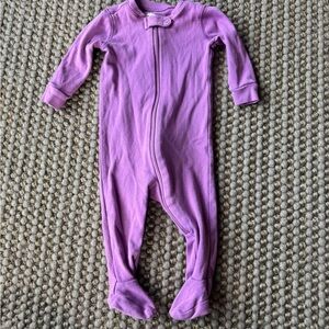 Primary Lavender Zip Footie Sleeper